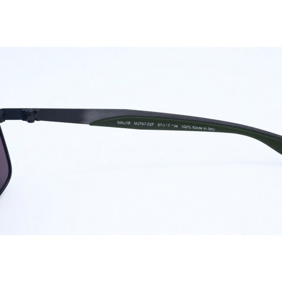 Maui Jim Shoal MJ 797-02F Rectangle Gunmetal Sunglasses Polarized Green Lens (B) main image 6
